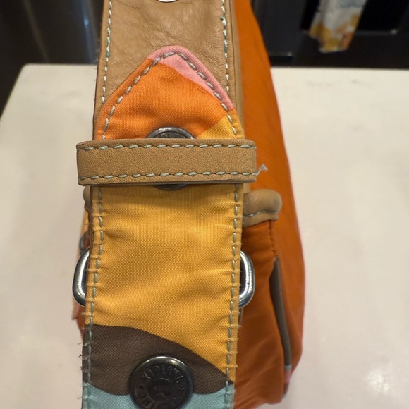 Kipling Nylon Hobo Women’s Orange Shoulder Bag With Monkey Adjustable Strap - Picture 5 of 16